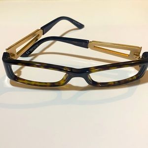 Christian Dior Brown and Gold Eyeglass Frames